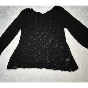 LC Lauren Conrad Black Knit Blouse